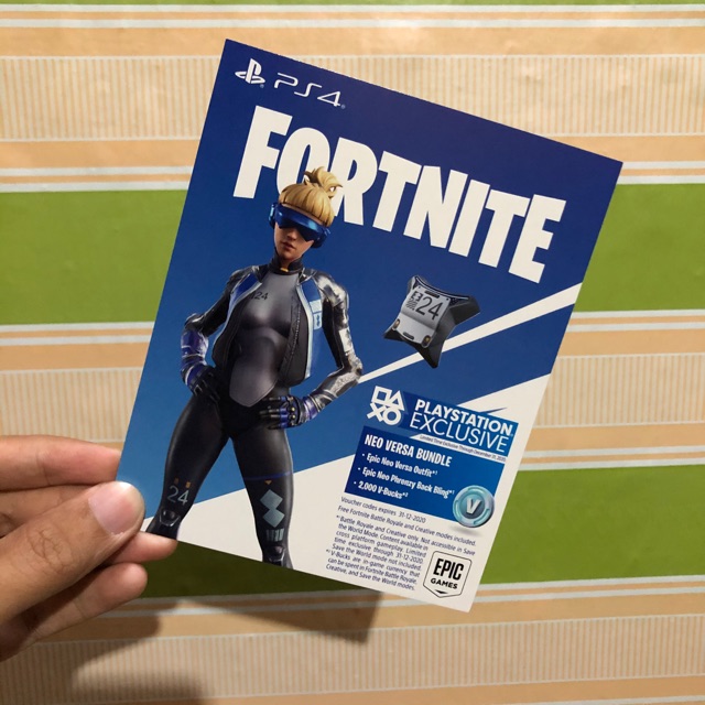 PS4 Fortnite Neo Versa Bundle Game Voucher Card Reg 3