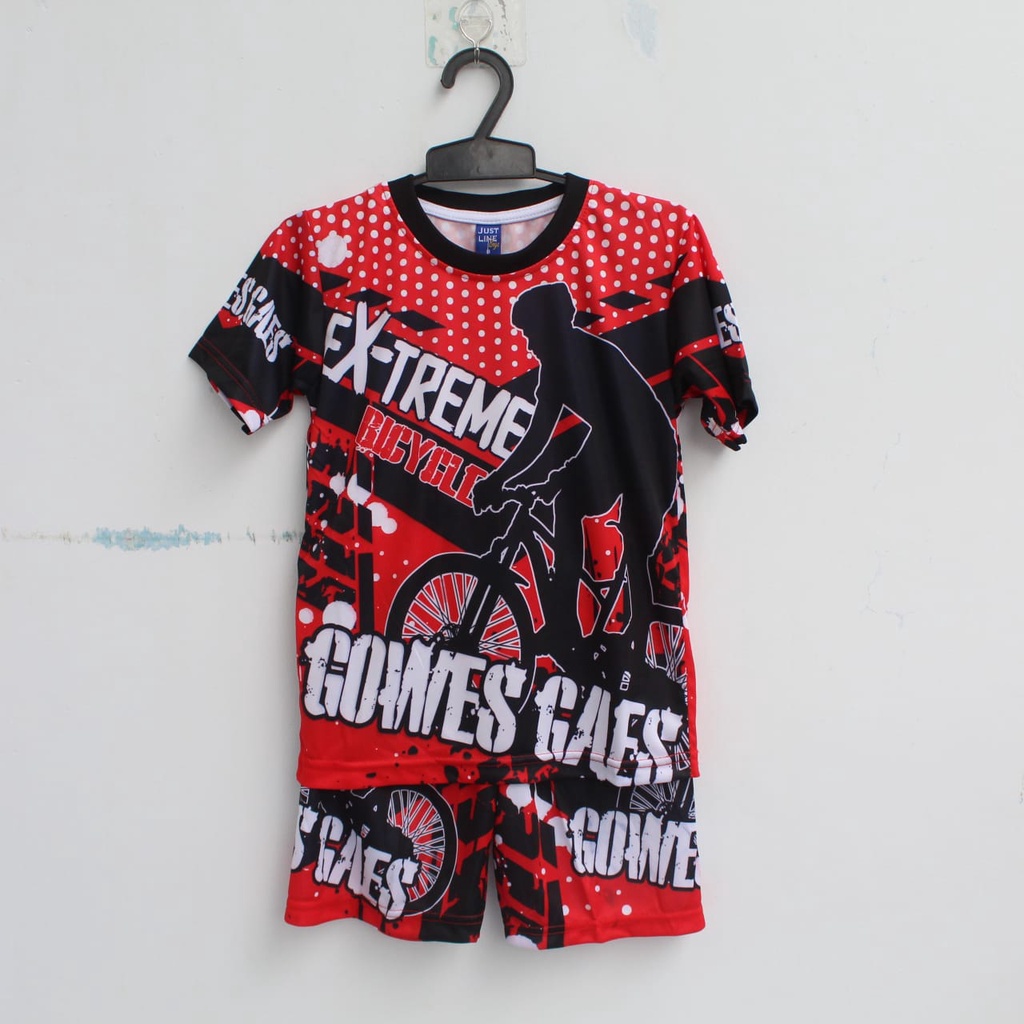 cod jersey dowes anak/setelan baju sepeda/baju setelan gowes anak bisa sablon nama