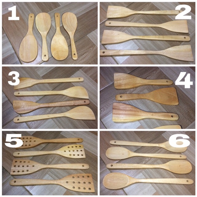 Centong sutil  solet irus kayu  mahoni wooden spatula 