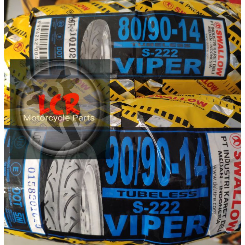 [ASLI 100%] Paket Ban Motor Matic tubles// 80/90 + 90/90-14 Tubles Tubeless Swallow Standar Metik Ho