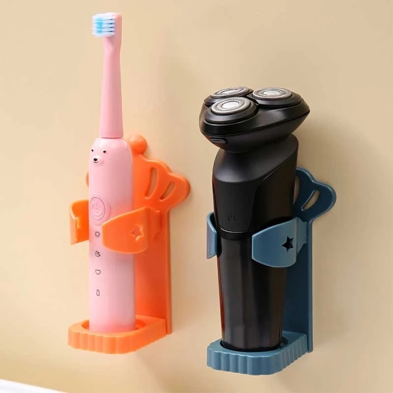 Kamar Mandi Sederhana Bebas Paku Hemat Ruang Perekat Diri Gaya Mahkota Sikat Gigi Elektrik Penyimpanan Kait Rumah Kreatif Mulus Hiasan Dinding Smiley Toothbrush Holder