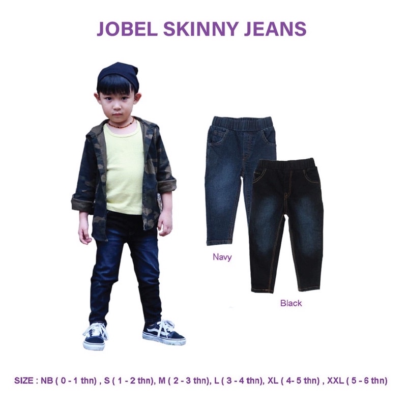 Jobel Skinny Jeans Edition (0 sd 5 tahun) isi 2 Pcs - Jeans Anak Murah