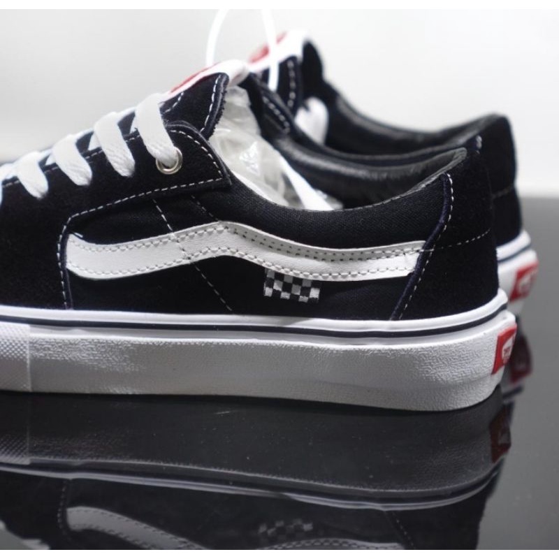 sk8 low pro black white