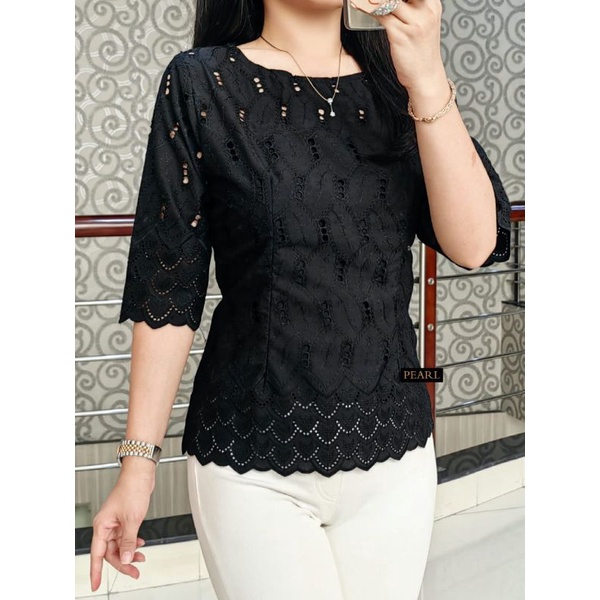 Blues Katun Bolong Khusus Hitam