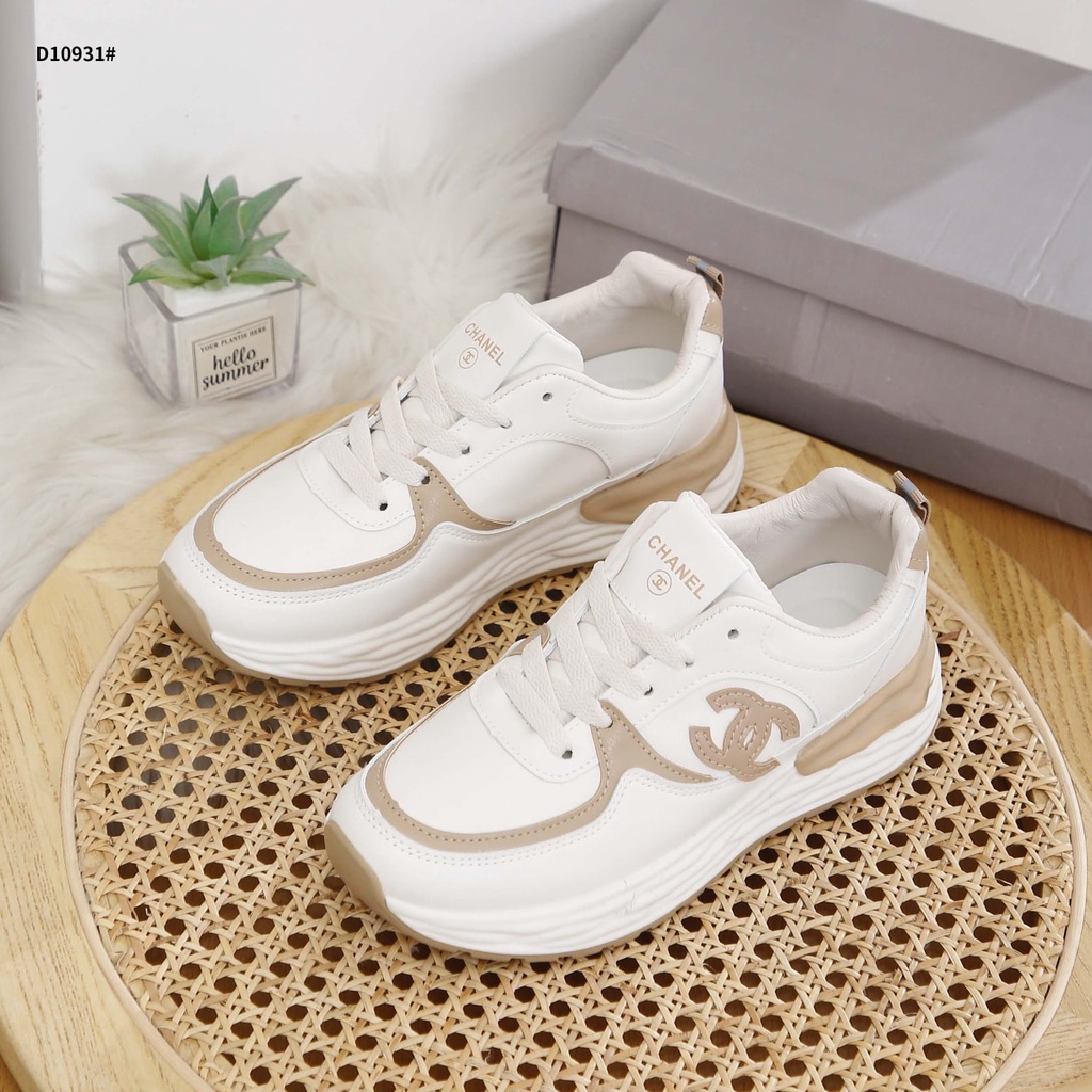 Ch Trainers Fabric  Leather With Rubber Women Sneakers D10931