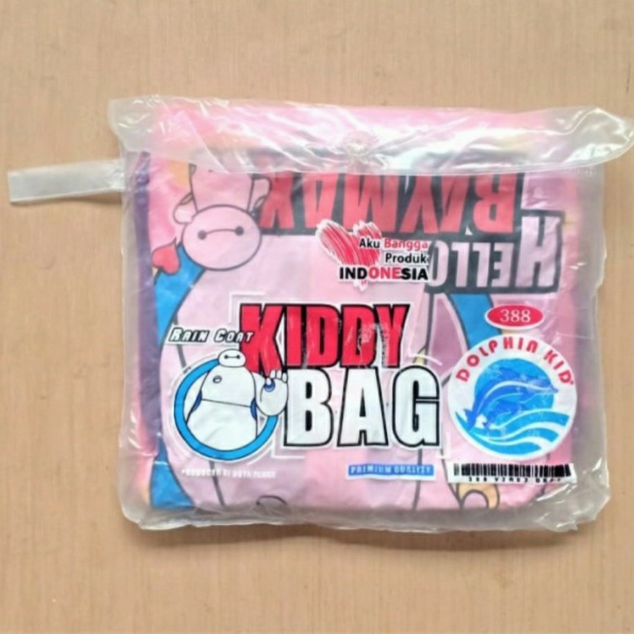 Jas hujan Rain Coat Anak 388 Kiddy Bag DOLPHIN BLUE Longgar Nyaman
