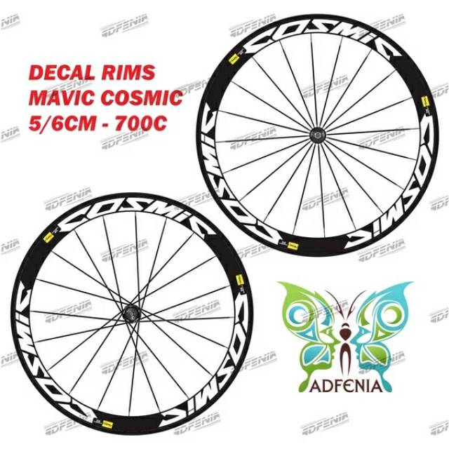 Decal Stiker Mavic Cosmic SL lebar 5 cm 6cm Sticker Decal Rims Velg Roadbike Fixedgear 700c