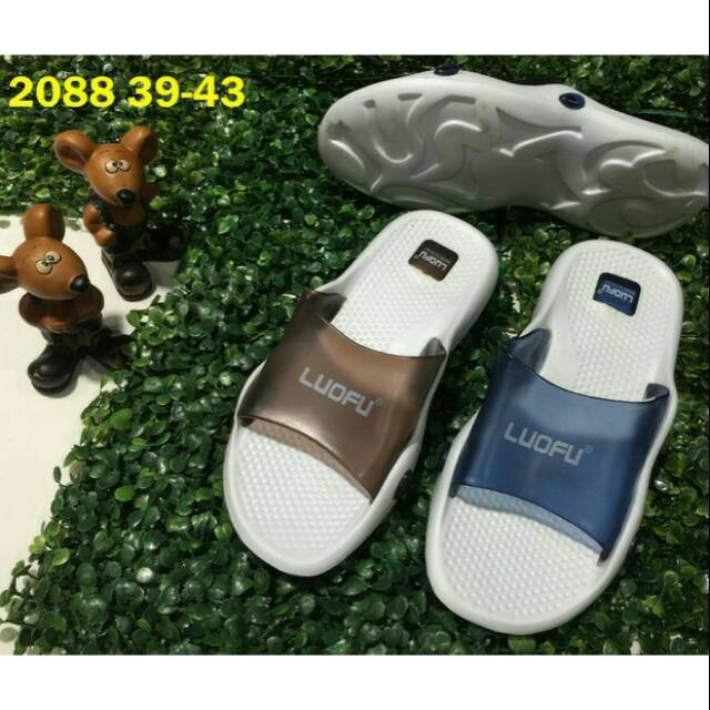 Sandal Loufu Cowok karet anti slip I Sandals Nyaman santai