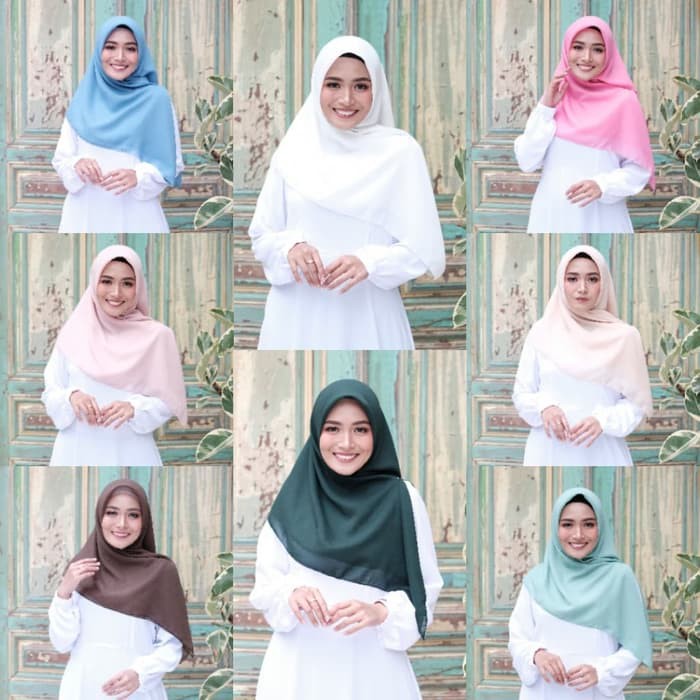 Bella Square Hq Warna Part 1 Hijab Segi Empat Kerudung Jilbab Shopee Indonesia