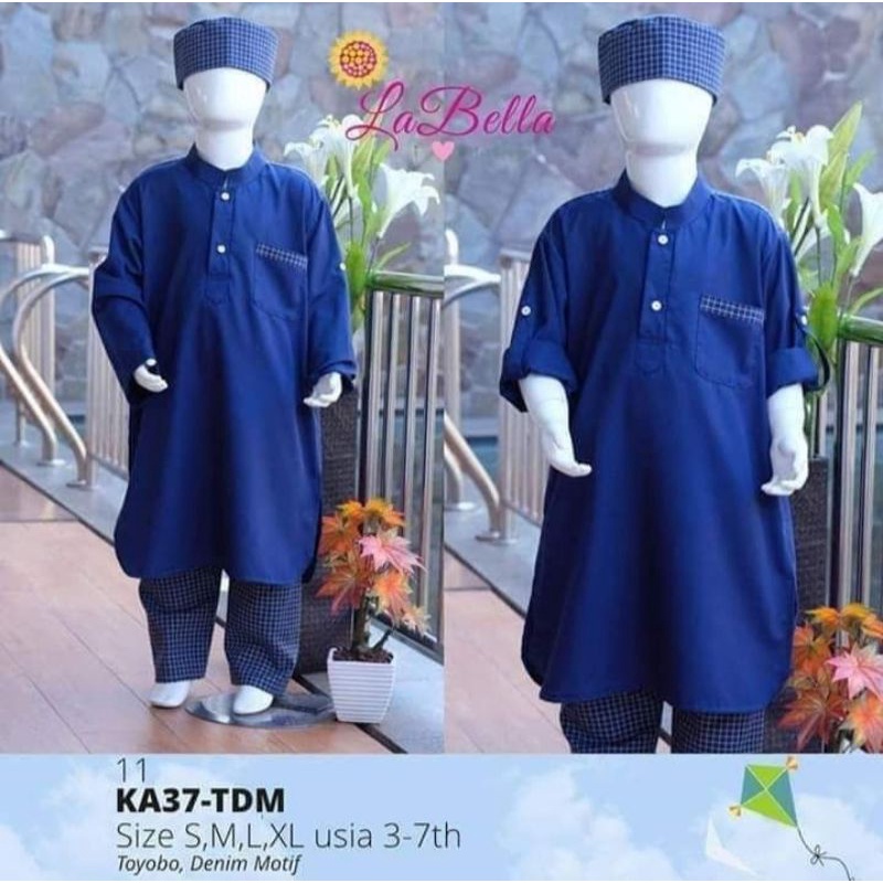 [ IMAN ] By LABELLA KOKO IMAN ANAK LENGAN PANJANG SATU SET CELANA BAJU KOKO ANAK SAMARINDA TOKO BAJU