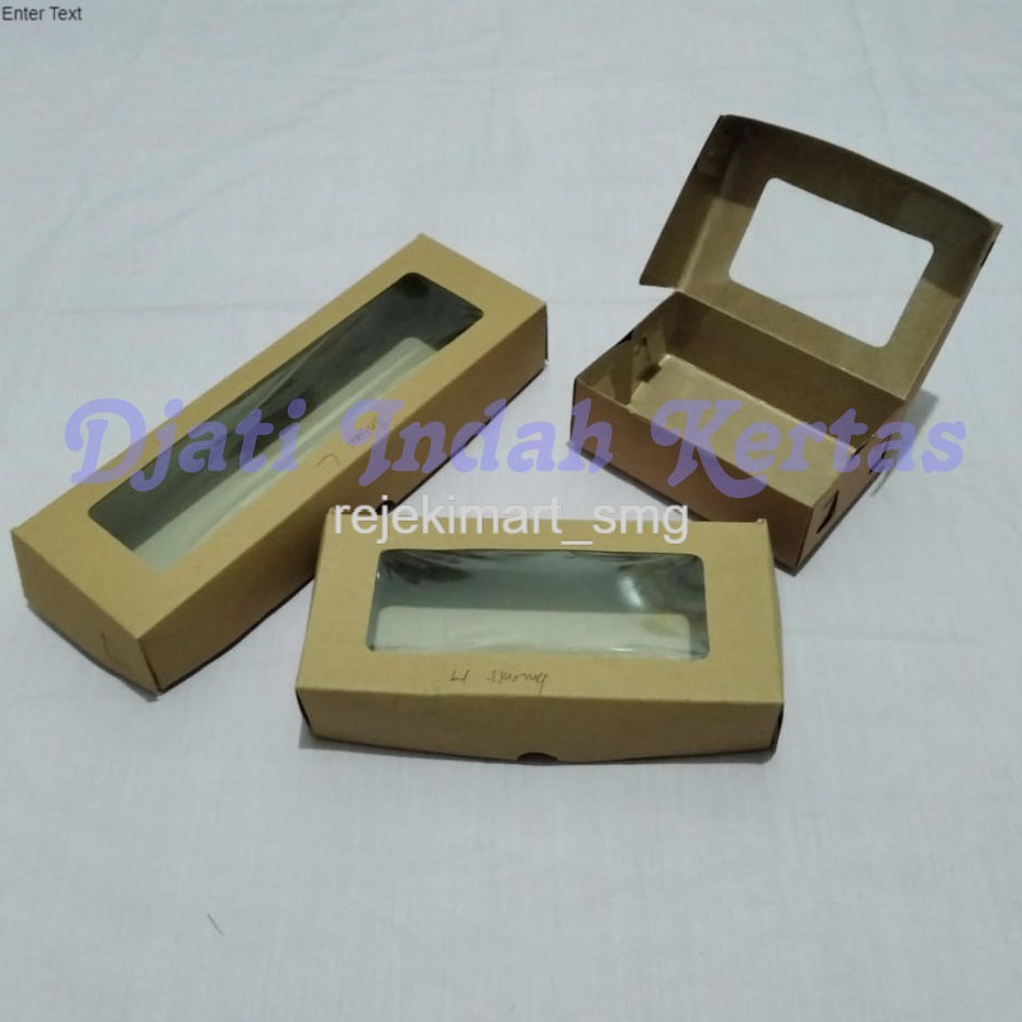 

Kekinian !!! Kardus/Dus Brownies - Window Uk. S / Warna Coklat / Isi 100 pcs / Dus Bronis / Paper