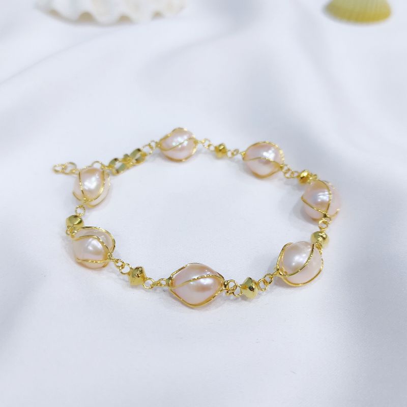 Gelang perak 925 asli mutiara tawar asli lombok bersertifikat Gelang mutiara asli lombok bersertifik