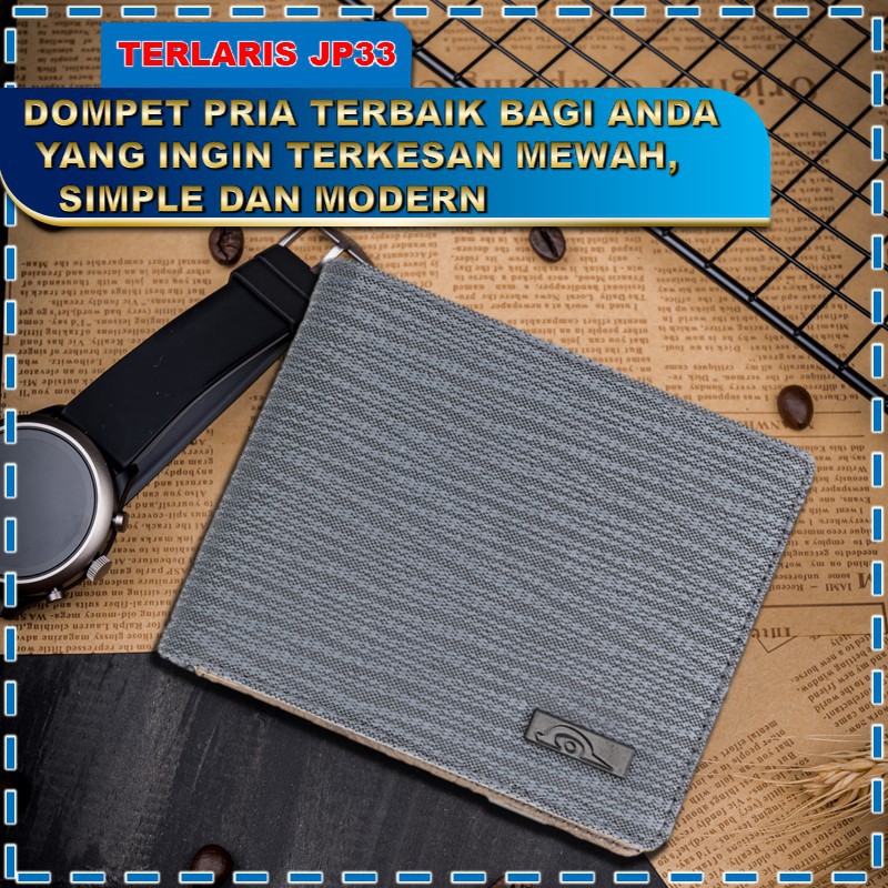 JFR DOMPET WALLET LIPAT PRIA COWO COWOK KULIT KAIN CANVAS ASLI ORIGINAL MURAH KEREN DISTRO BRANDED