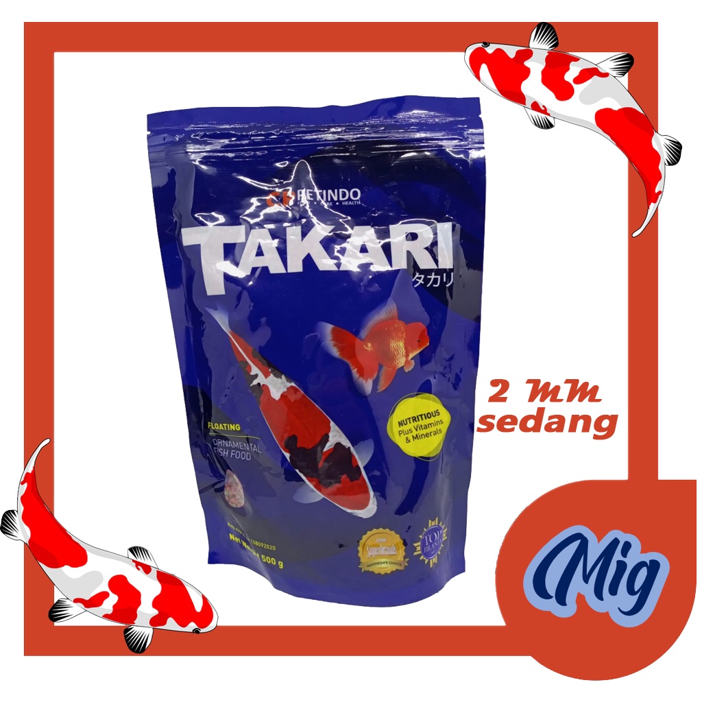 makanan ikan takari 500 gr uk pellet 2 mm TAKARI 500 gr