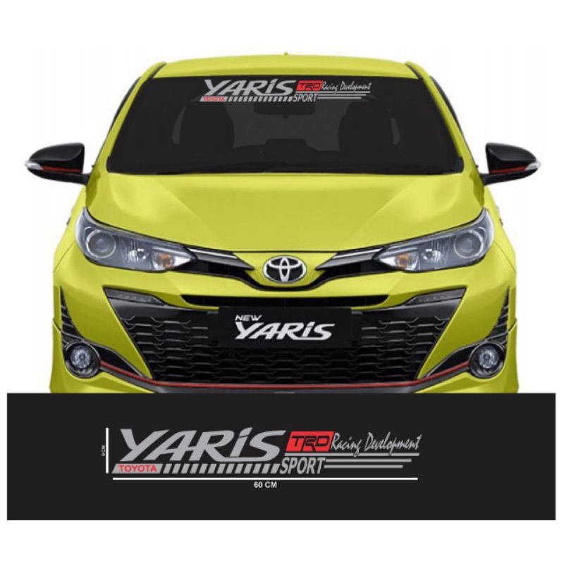 stiker cutting buat kaca depan mobil yaris // cutting sticker