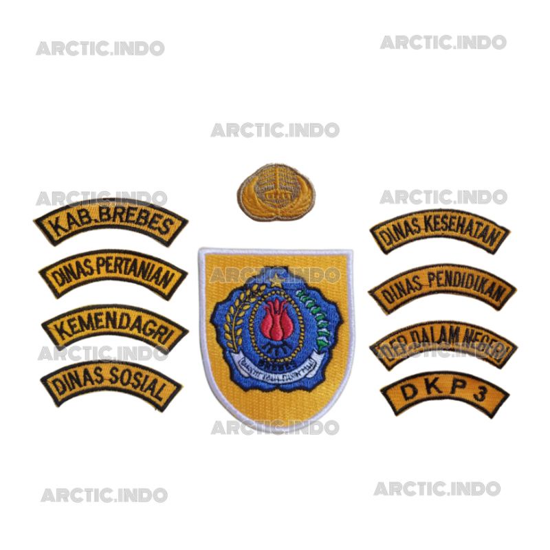 Badge Bordir Logo Pemerintah Daerah Kabupaten Brebes High Quality