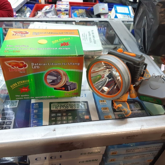 Senter Kepala Dony KL-180 Super Terang Led Kuning Dony KL 180