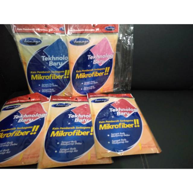 Lap microfiber honaga premium 40x40cm 380gsm/ lap serbaguna honaga mocrofiber