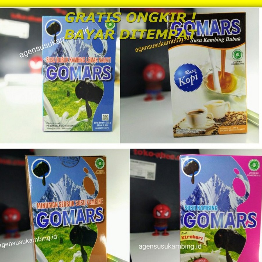 

Susu kambing etawa gomars original coklat stroberi gula aren