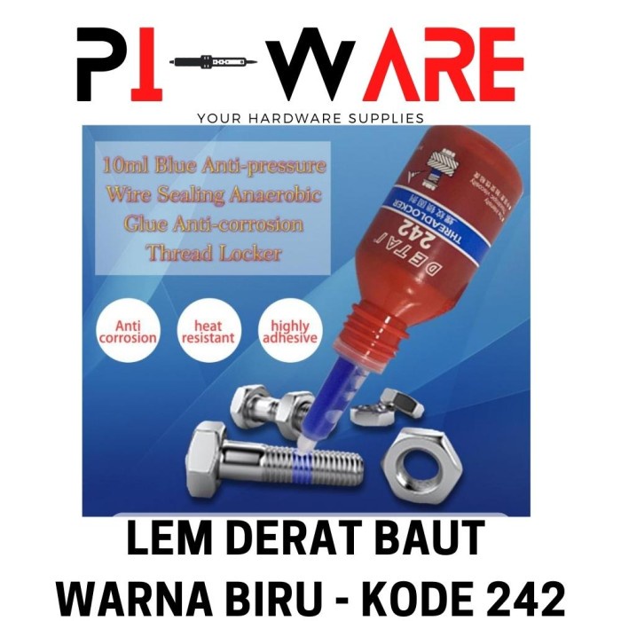 Lem 242 Untuk Baut Glue Screw Adhesive Threadlocker Perekat Drat