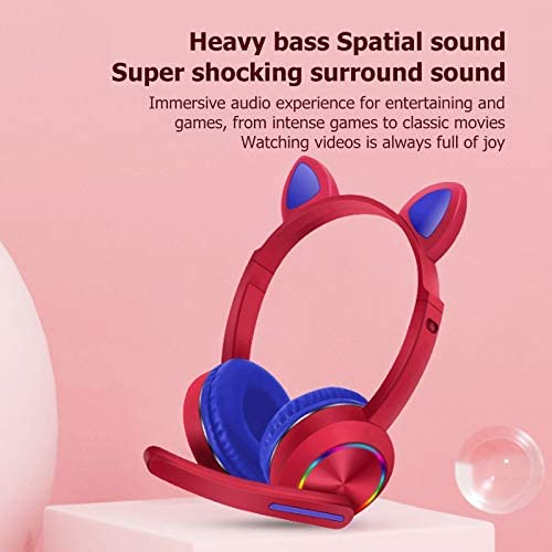 Headset Gaming Cat Ear AKZ - K23 Bluetooth RGB Stylish With Microphone