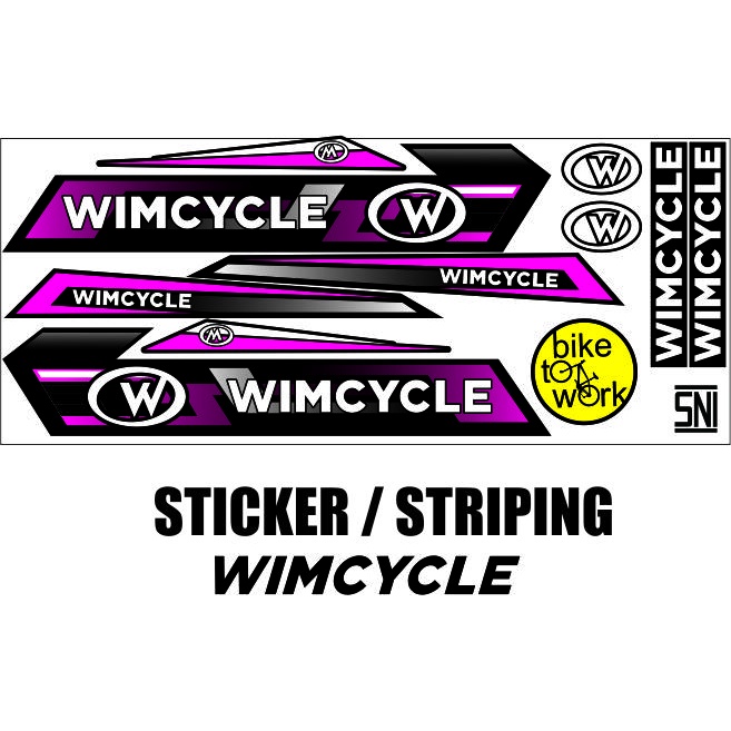 STICKER SEPEDAH WIM VARIASI BIKE STIKER ALL SEPEDA STRIPING MOTIF WIM-CYCLE STRIPING MOTIP