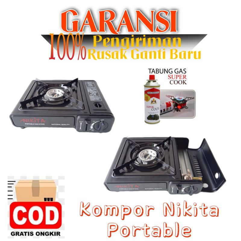 Kompor Gas Portable Nikita 2in 1 Kompor camping Kompor Gas Kaleng