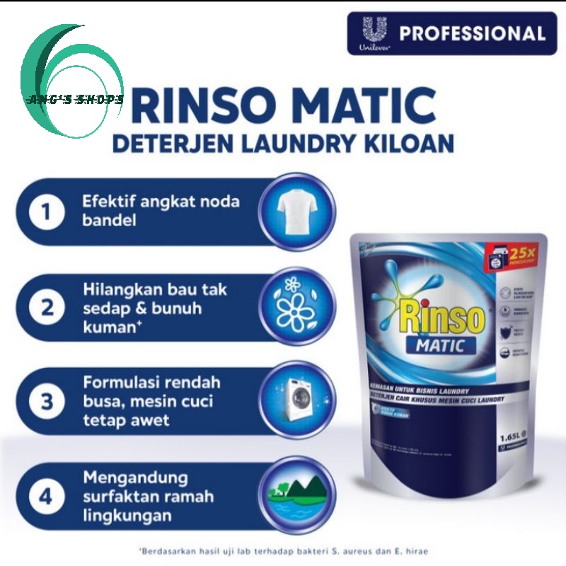 RINSO MATIC CAIR PROFESSIONAL 1.65 L dengan ongkir termurah