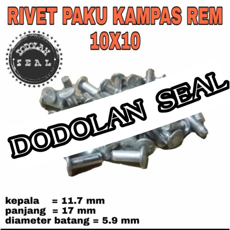 PAKU KAMPAS REM 10X10,PAKU RIVET ALUMUNIUM