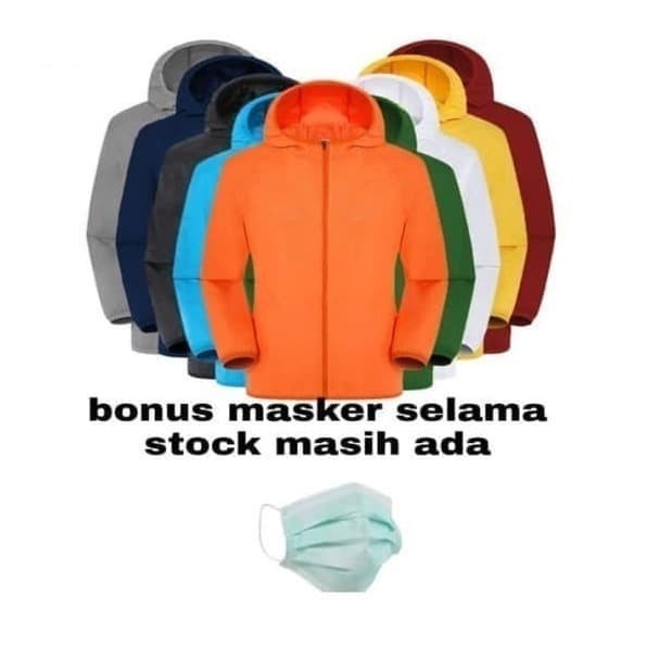 

Jaket Parasut Windbreaker Olahraga Running Lari Pria Wanita Outdoor