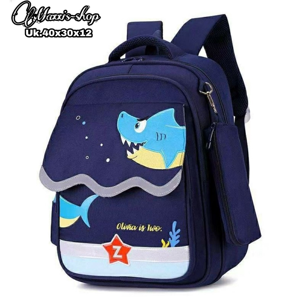 Tas Anak Laki Laki Baby Shark Ransel Sekolah Anak Paud TK SD SMP