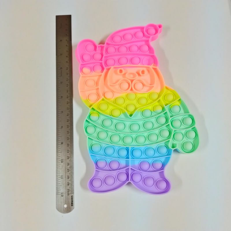 Pop It Natal Christmas Santa Claus /Mainan Fidget Toys Sinterklas Natal Castle-Sinterklas Pastel