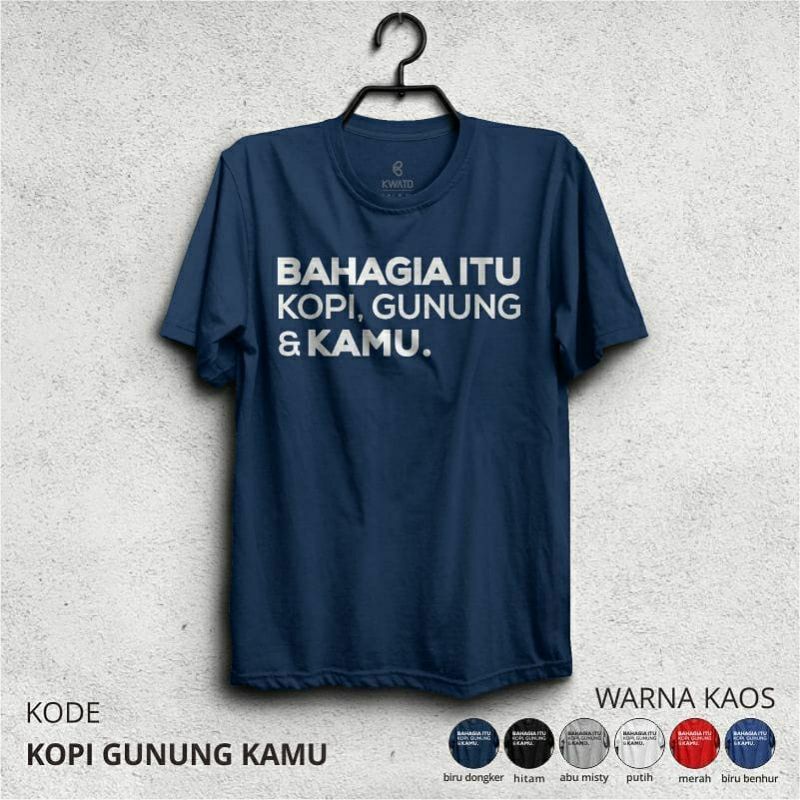 KOPI GUNUNG KAMU Kaos Traveler Pendaki Ngopi Gunung Atasan Outdoor