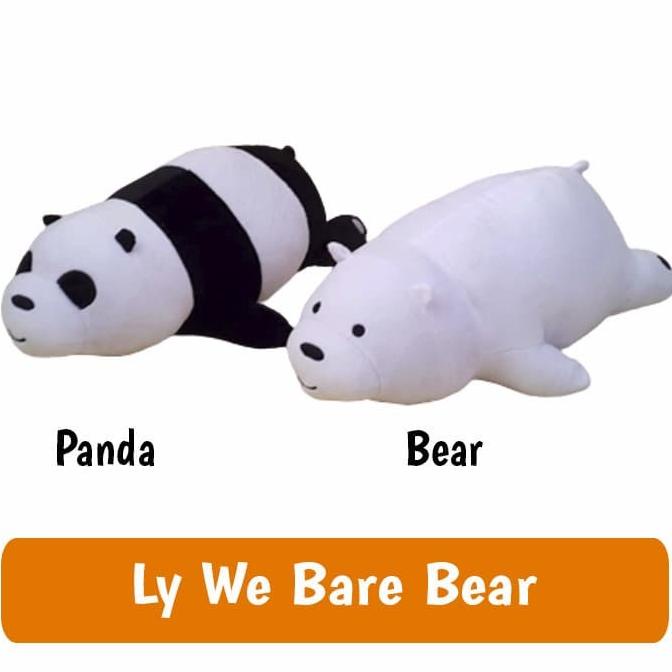 Boneka We Bare Bears Lying/Berbaring Bear/Panda