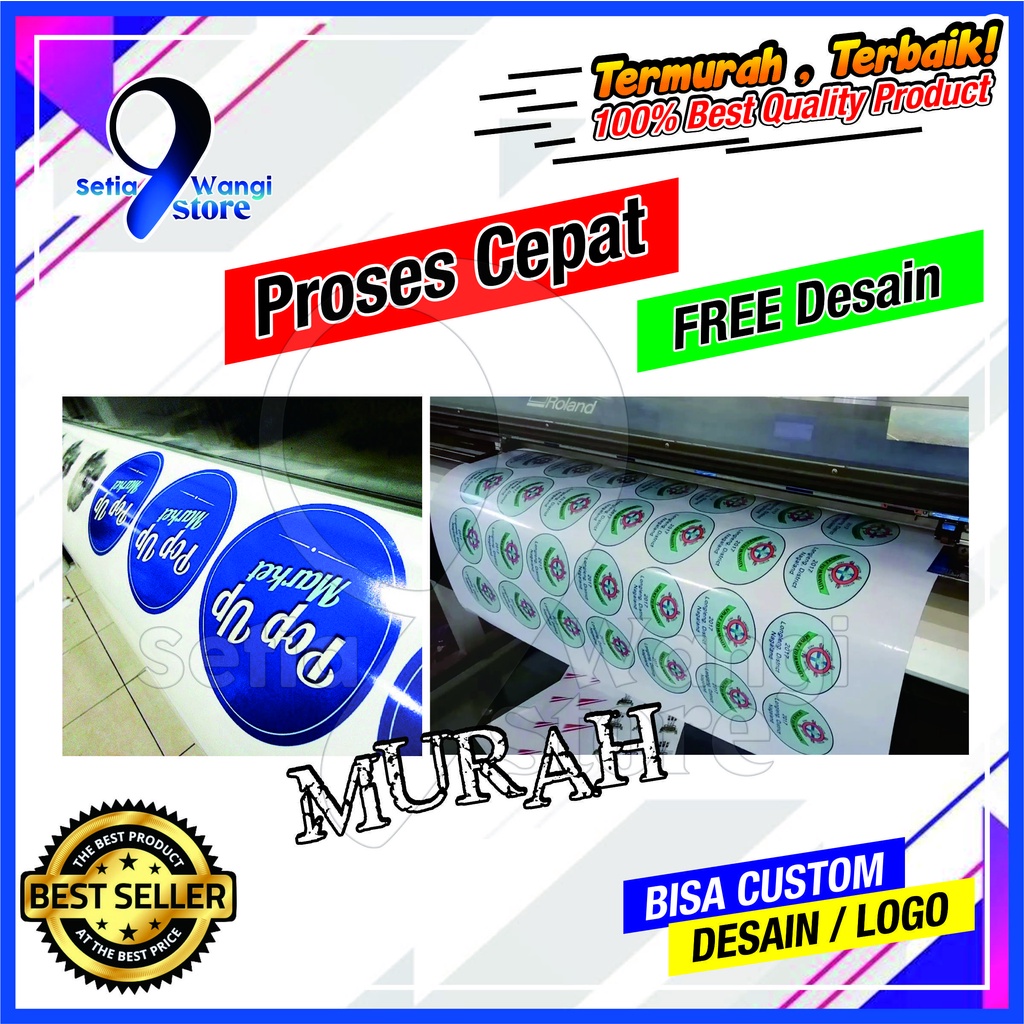 

Stiker Vinyl Custom Desain/Label/Thankyou/Packaging/Stiker Transparan/Stiker Bening