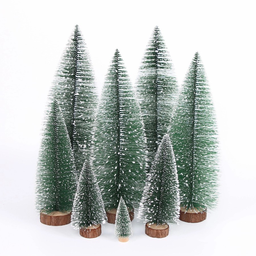 Pohon Natal Salju Mini Pohon Pinus Meja Christmas Tree Cake Topper