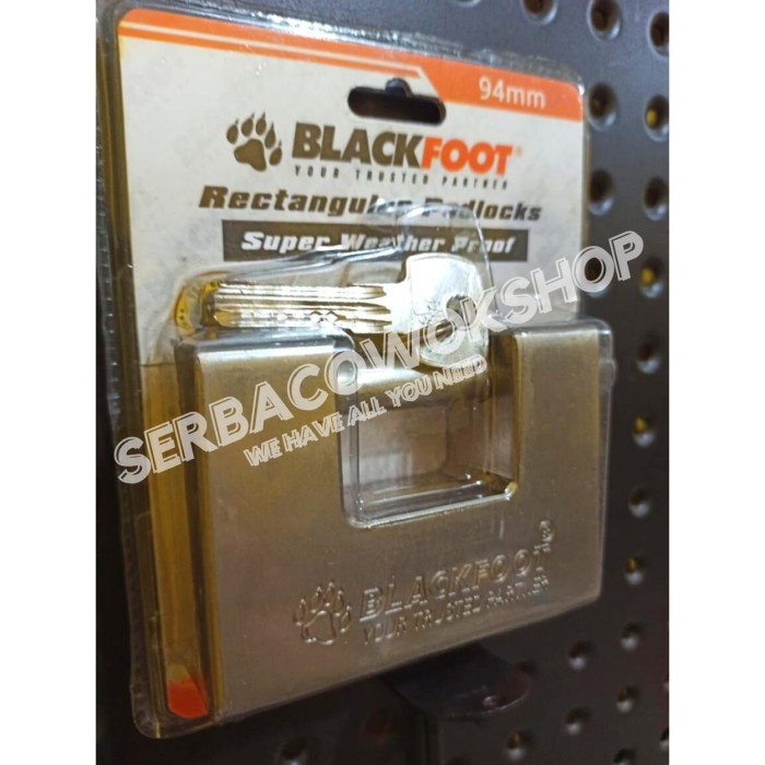 Blackfoot Gembok Kotak 94 mm Stainless Steel Anti Karat Anti Potong