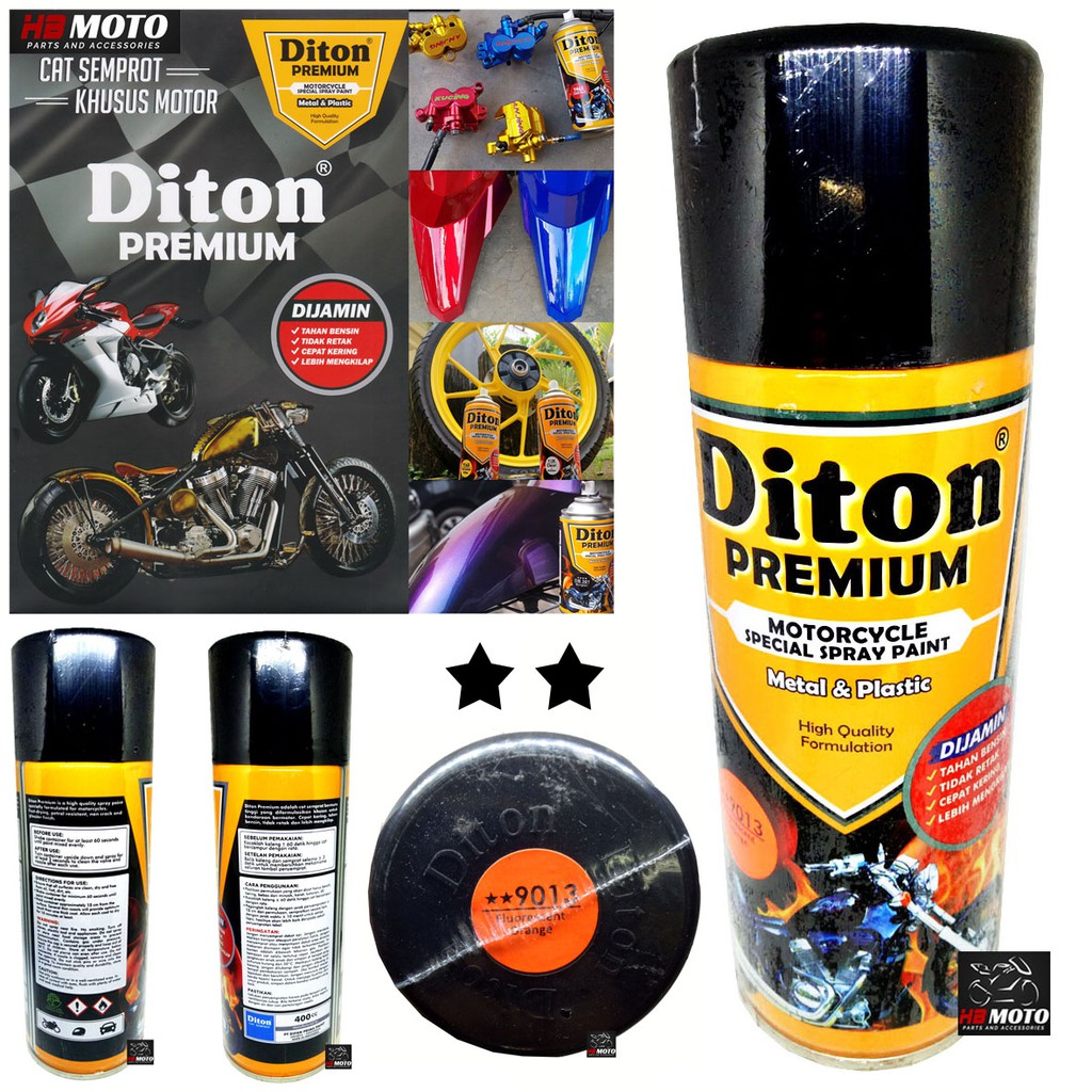 9013 Cat Semprot Diton Premium Stabilo F ** 9013 Fluorescent Orange ISI 400 CC/ Cat Semprot Motor / 