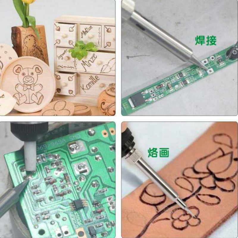 Solder Alat Lukis Wood Burning Pen Pyrography 37 Set