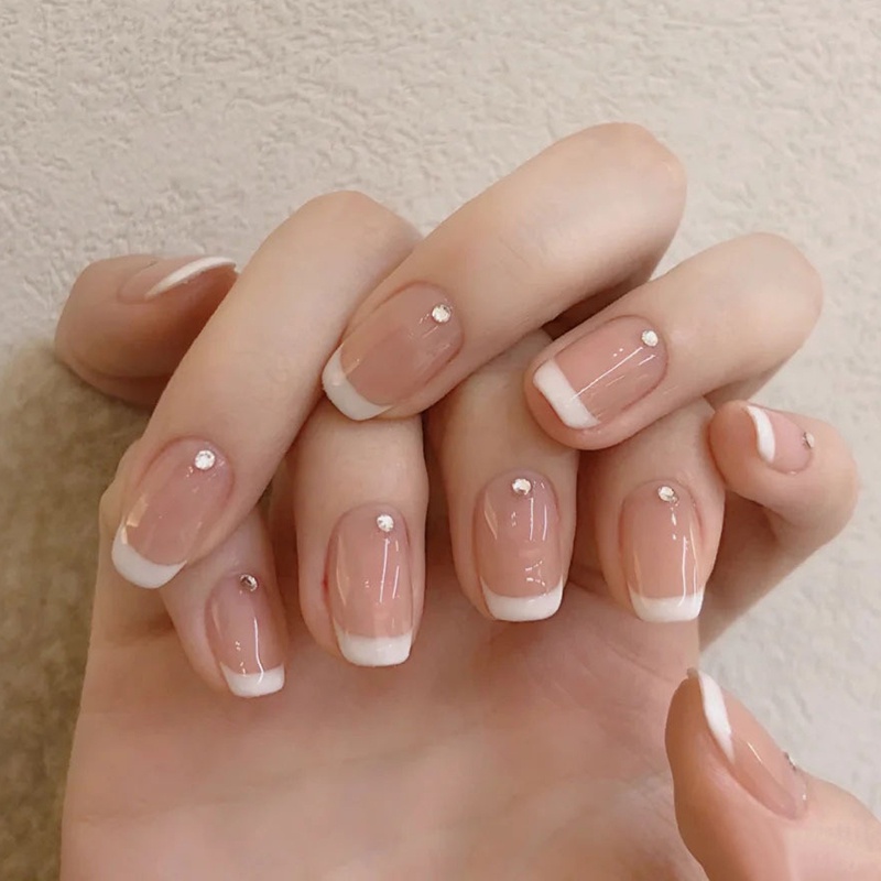 stiker kuku palsu anti nail air 3d imlek kuku palsu murah pengantin panjang pendek anak bening polos wedding kaki manikur set nail sticker art