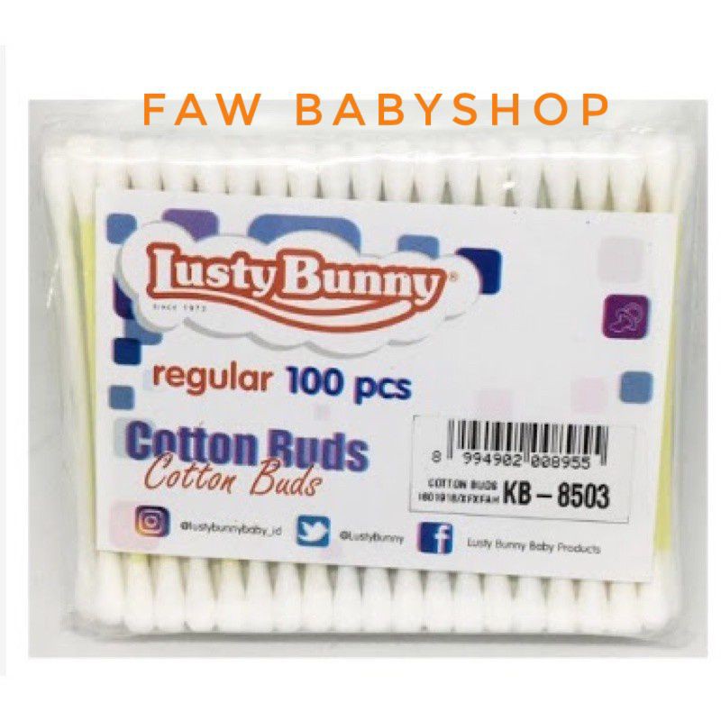 Lusty Bunny Cotton Buds Baby (Refill) isi 100s Extra Fine KB-8504 / Regular KB-8503 cotton bud