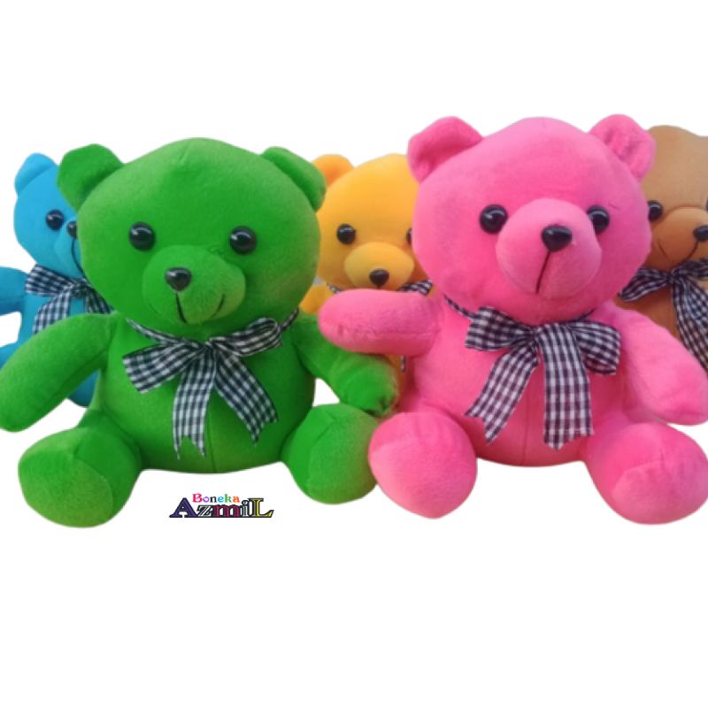 Boneka beruang warna warni size m