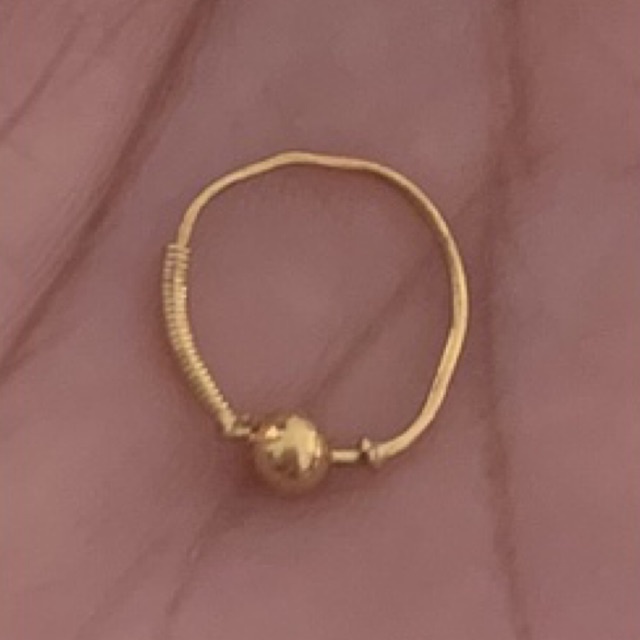 Anting emas bayi baby newborn 0,25 gr (sebelah)