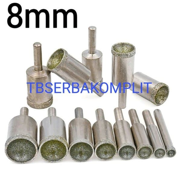 Matabor Batu Cekung 8mm Mata Bor Tasbih Gelang Batu Akik Bola Bulat 8