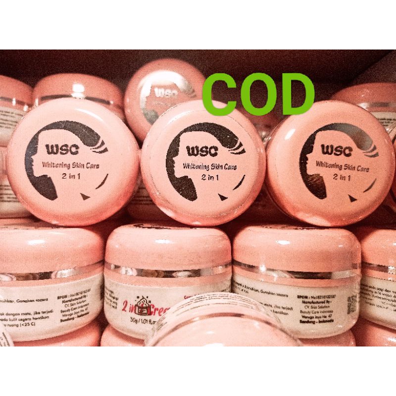 Cream WSC 2 in 1 Whitening Skincare Original BPOM Best Quality