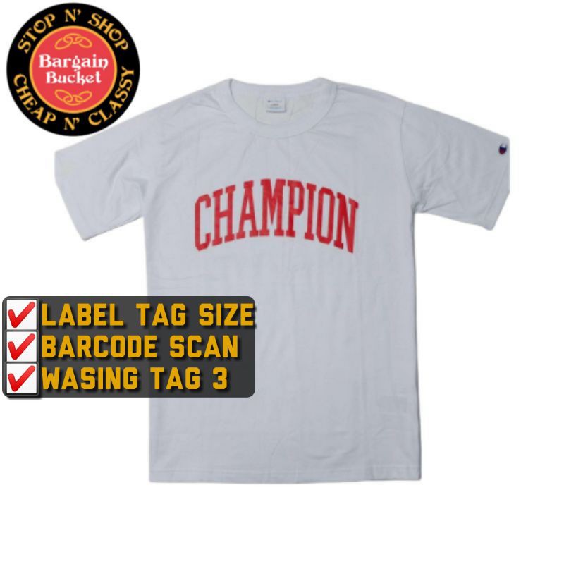 

[COD] Champion Campus tee Full Label Tag Wash BARCODE
