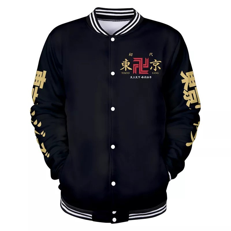 Jaket Varsity Mikey Tokyo Manji Touman Revenger || Kaos Tokyo Revengers Mikey || Versity