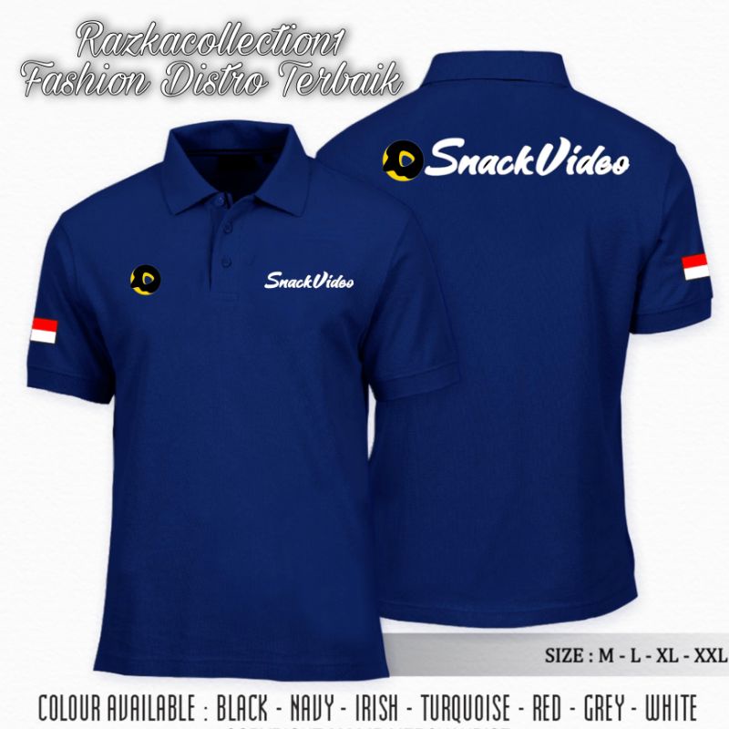 Polo Shirt Snack Video Logo PNG || Baju Kaos Poloshirt Snack Video Logo PNG kreator