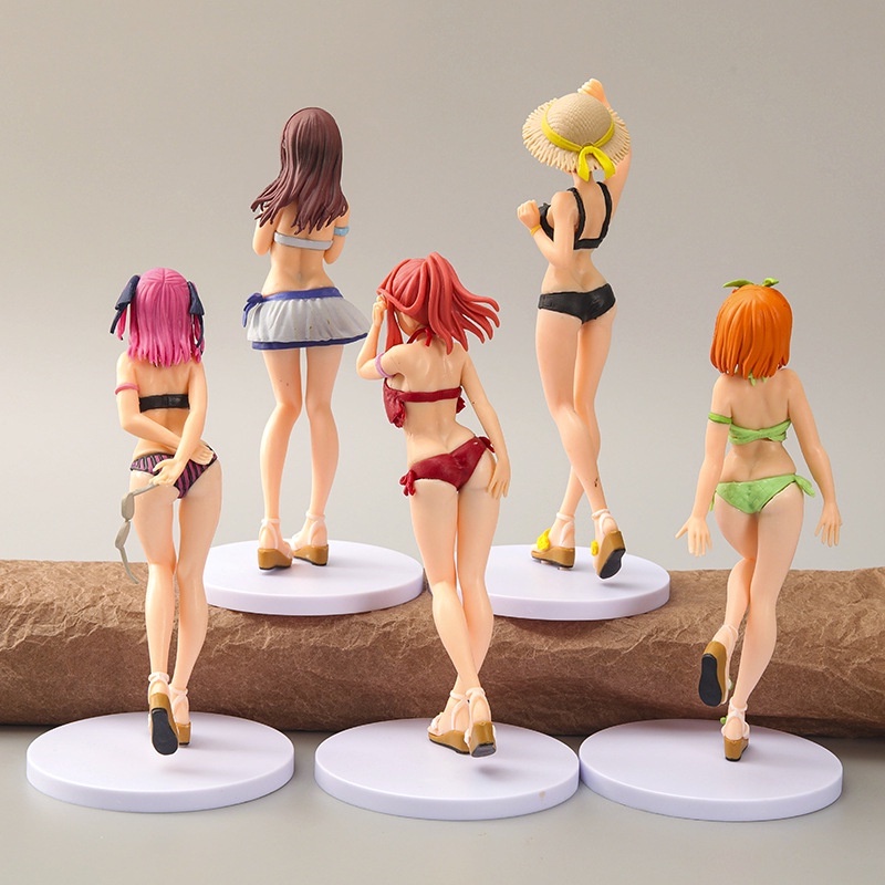 Mainan Action Figure Anime The Quintessential Quintuplets Nakano Miku Bikini Bahan PVC Ukuran 20cm Untuk Koleksi