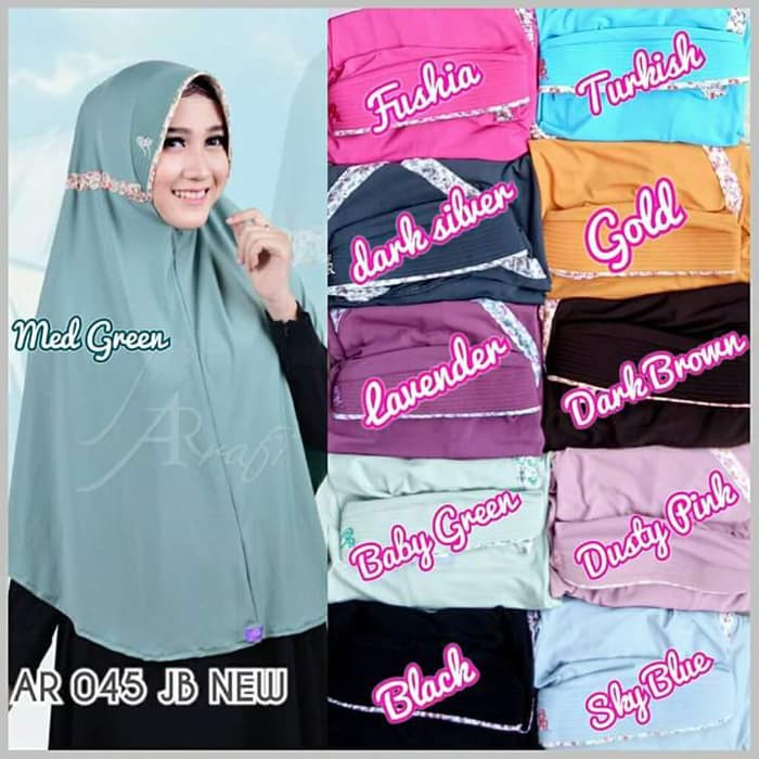 Promo!! Ar 045 Talita Jumbo List Bunga Jilbab Ar Rafi Arrafi Serut Polos Terlaris!!
